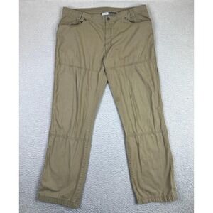 Columbia Omni-Shade Jogger Pants Mens 40x32 Beige Cotton Elastic Cuff Travel